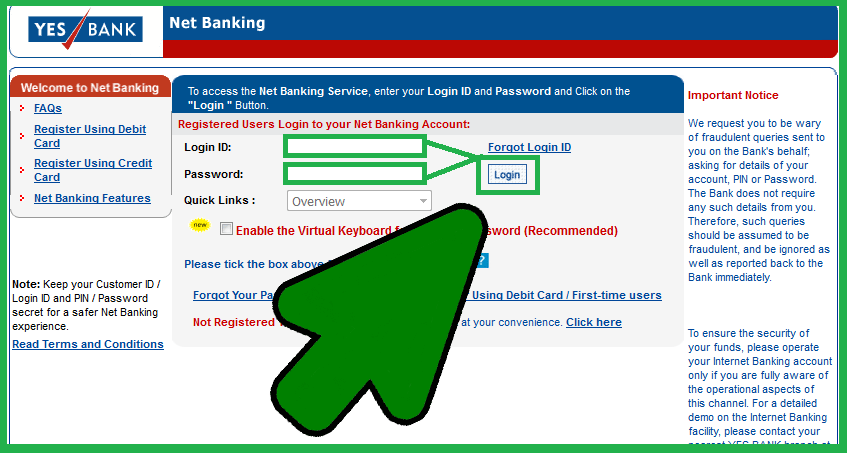 Yes Bank Login And Net Banking Details